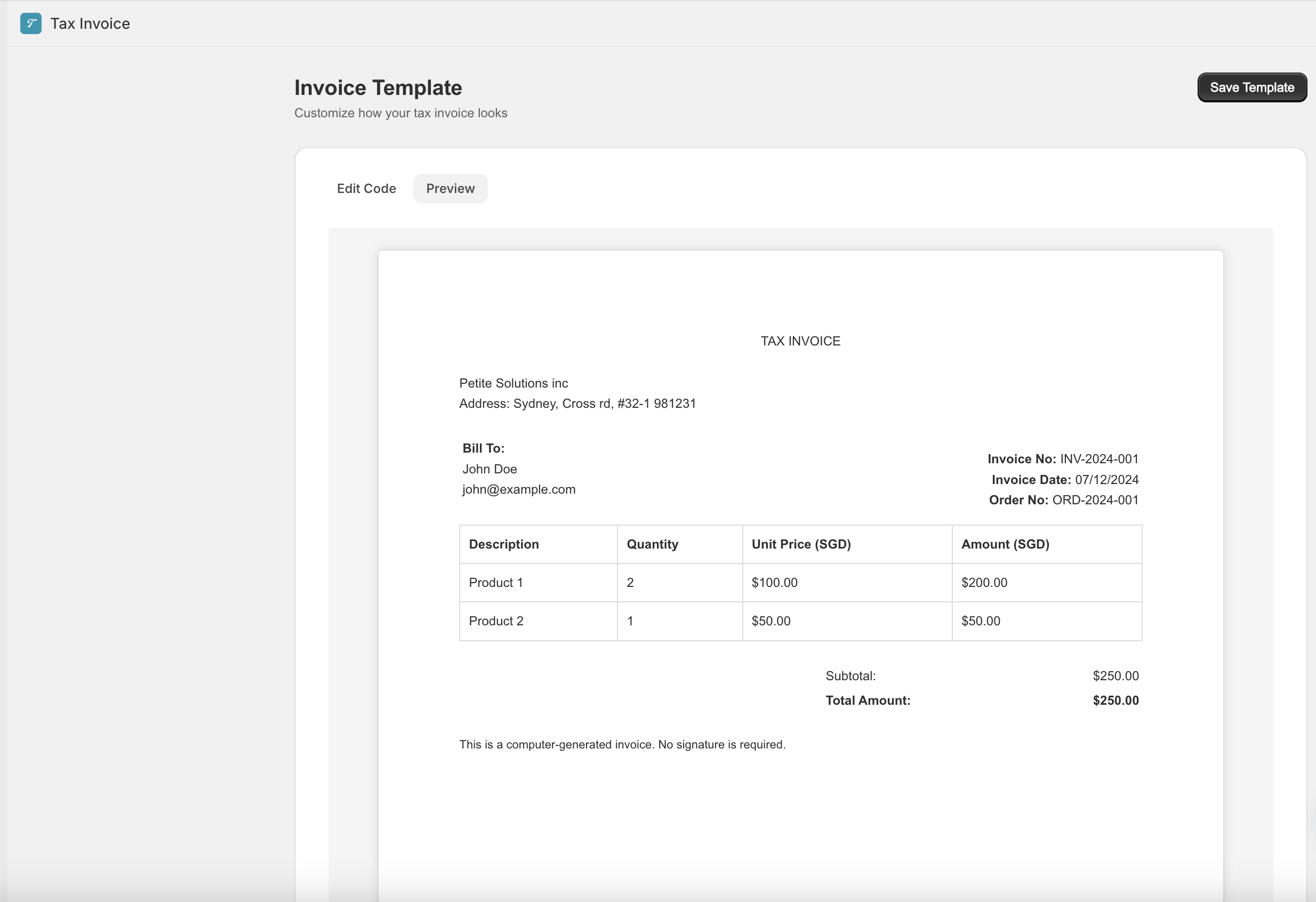 Shopify Tax Invoices - Tax Compliant Invoice Generator